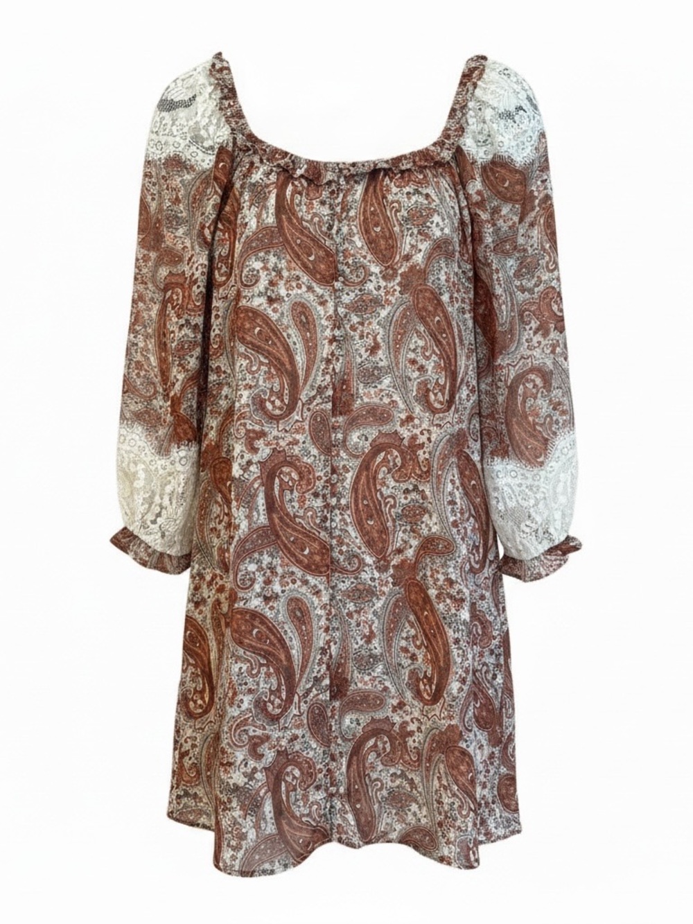 Dress Forum Boho Paisley Off-Shoulder Dress